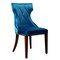 Manhattan Comfort Reine Velvet Dining Chair (Set of Two) in Cobalt Blue and Walnut DC007-CB - alternate 6